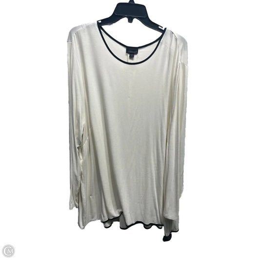 Top Long Sleeve By J. Jill In Black & White, Size: 3x