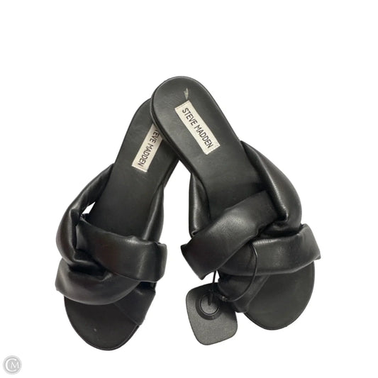 Sandals Flats By Steve Madden In Black, Size: 6.5