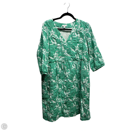Dress Casual Short By J. Jill In Green & White, Size: M