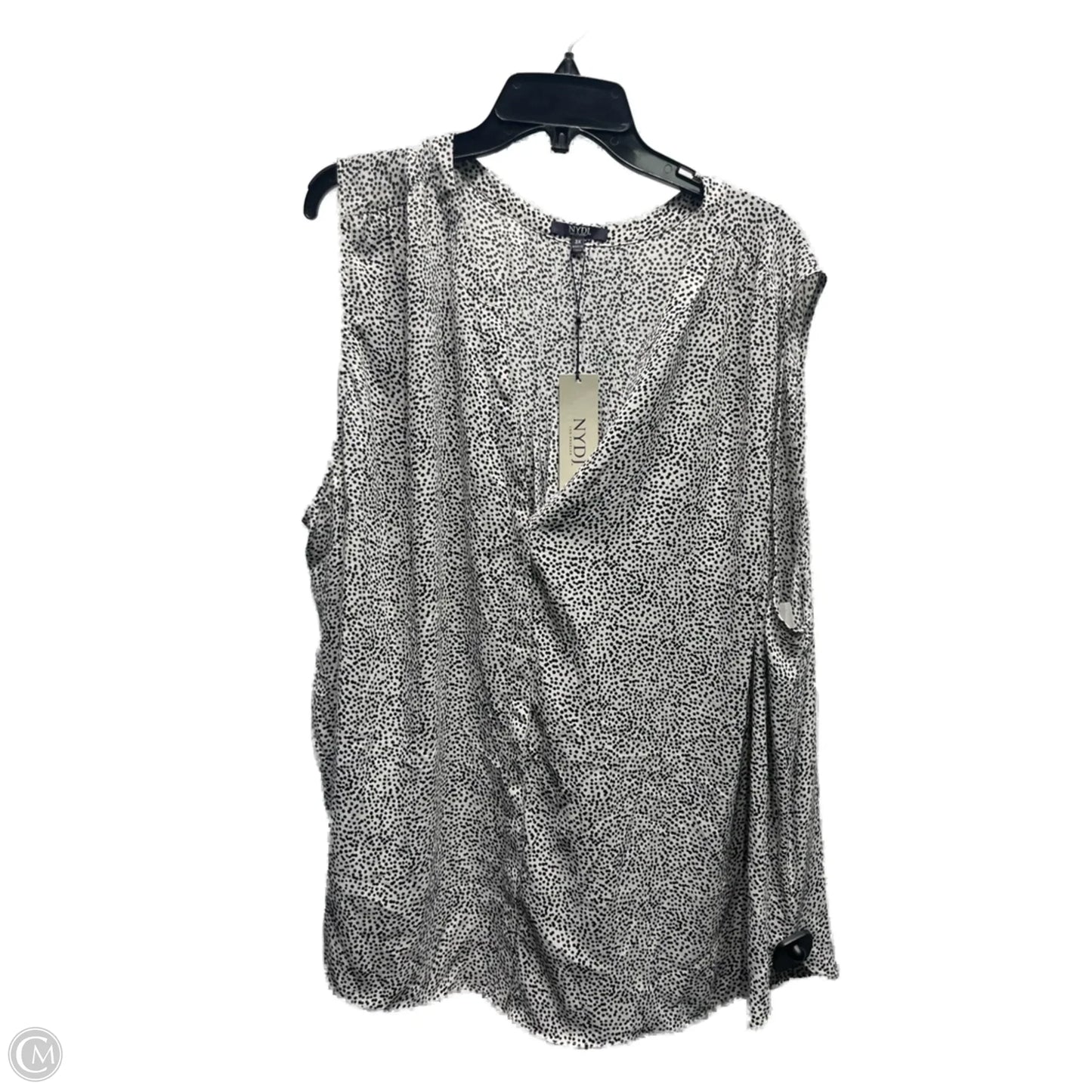Top Sleeveless By Not Your Daughters Jeans In Black & White, Size: 3x