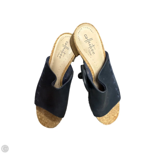Sandals Heels Block By Clarks In Black, Size: 5.5