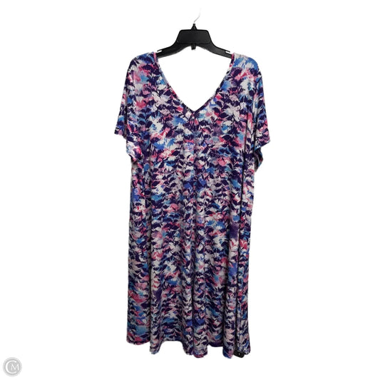 Dress Casual Short By Romans In Purple & Red, Size: 22