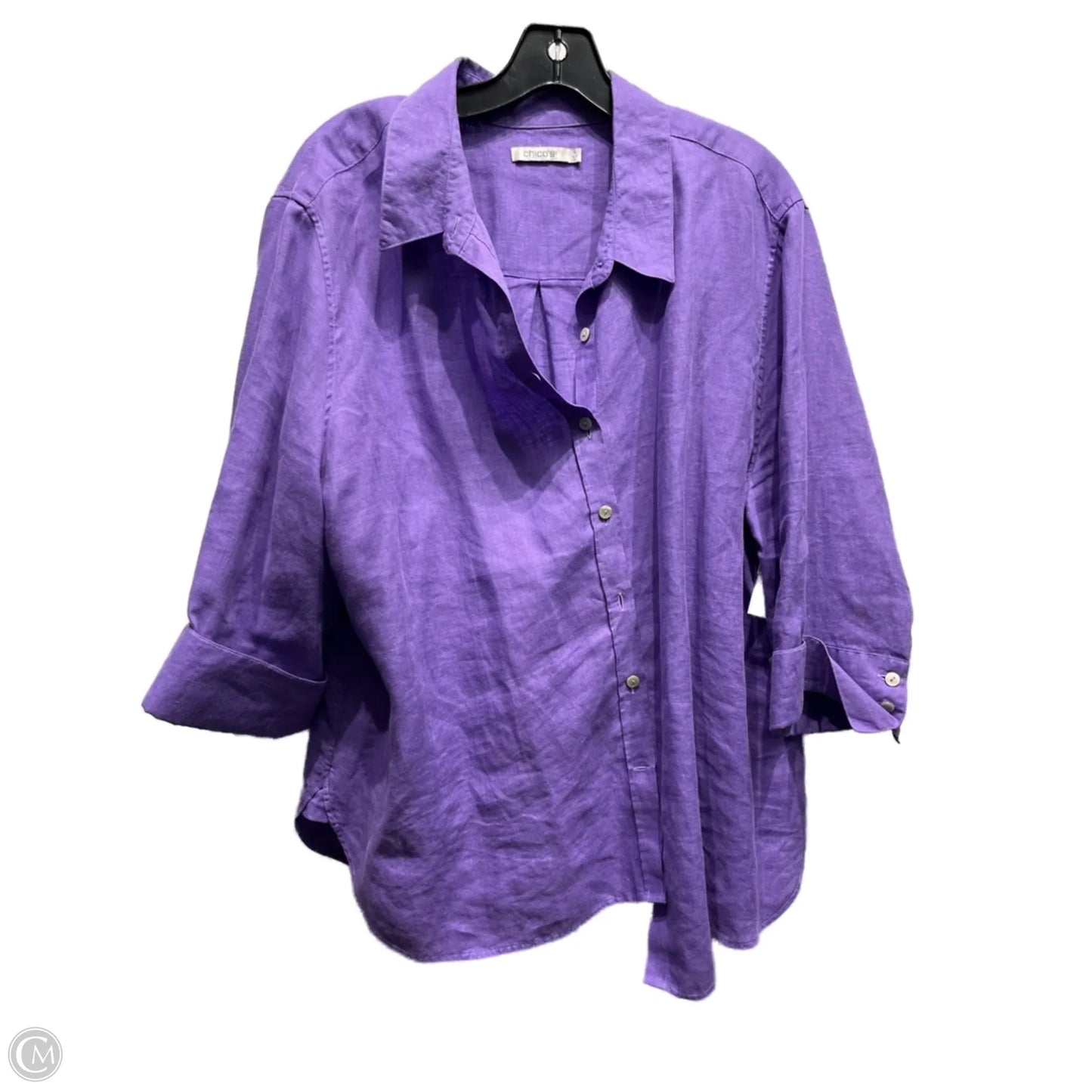 Top Long Sleeve By Chicos In Purple, Size: 20