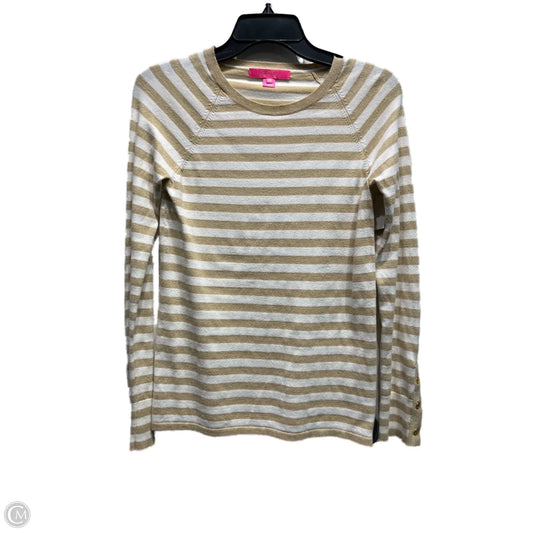 Sweater Designer By Lilly Pulitzer In Tan & White, Size: Xs