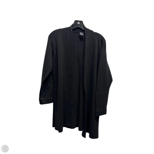Sweater Cardigan By Eileen Fisher In Black, Size: M