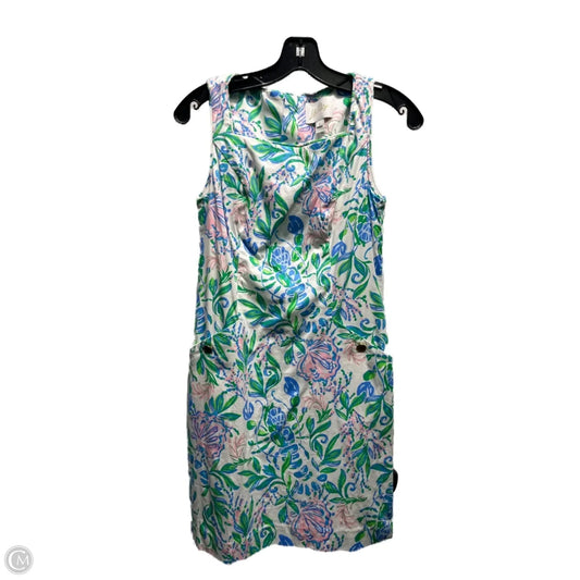 Dress Designer By Lilly Pulitzer In Green & White, Size: 0