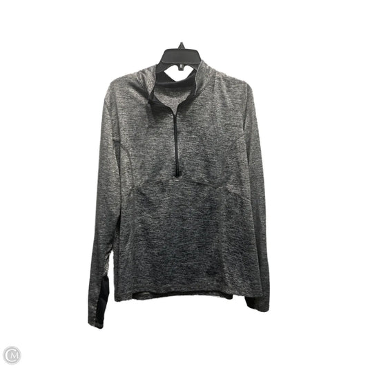 Top Long Sleeve By Zelos In Black & Grey, Size: 2x