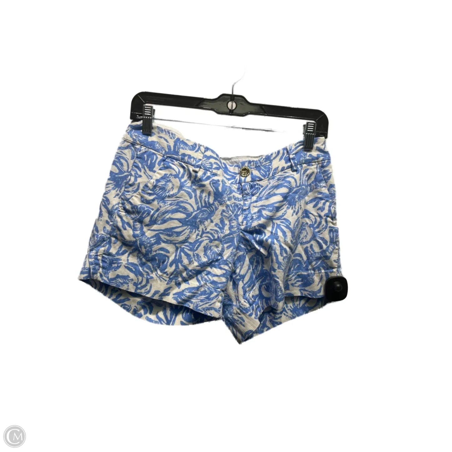 Shorts Designer By Lilly Pulitzer In Blue & White, Size: 2