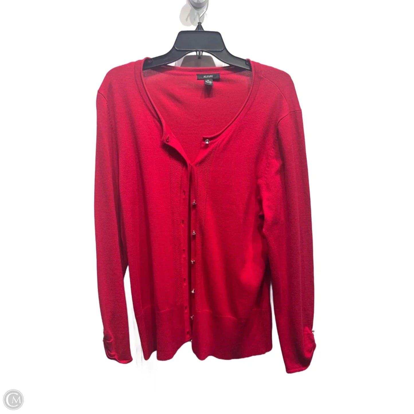 Sweater Cardigan By Alfani In Red, Size: Xl