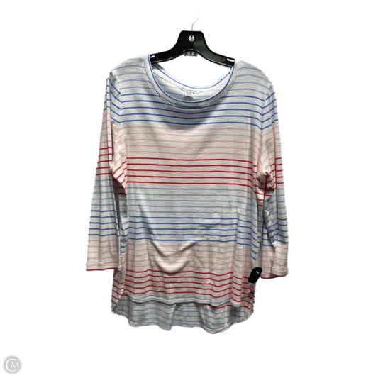 Top 3/4 Sleeve By Tommy Bahama In Blue & White, Size: Xl