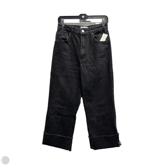 Jeans Cropped By Zara In Black Denim, Size: 6