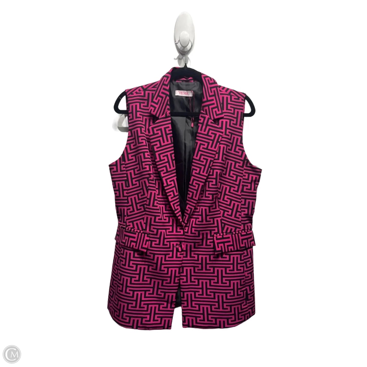 Vest Other By fiusha In Black & Pink, Size: Xl