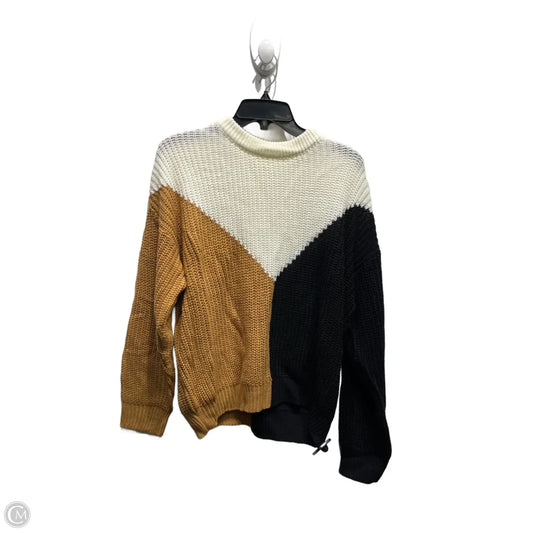Sweater By Shein In Black & Tan, Size: L