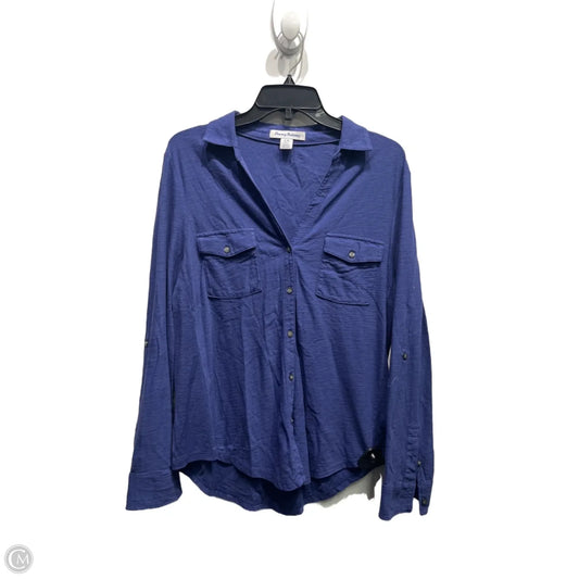 Top Long Sleeve By Tommy Bahama In Blue, Size: L