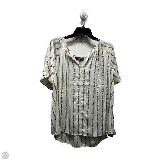 Top Short Sleeve By Lane Bryant In Black & White, Size: 18