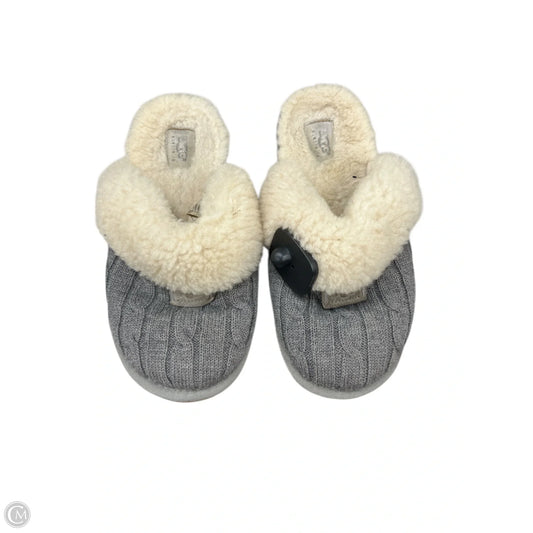 Slippers Designer By Ugg In Grey, Size: 7