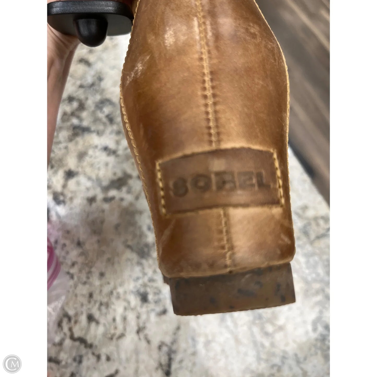 Boots Ankle Heels By Sorel In Tan, Size: 7