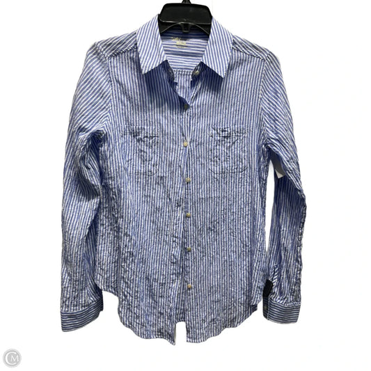 Top Long Sleeve Designer By Lilly Pulitzer In Blue & White, Size: Xs