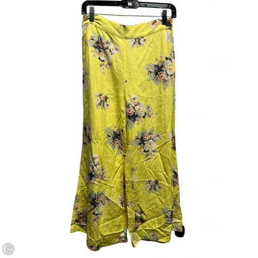 Pants Cropped By Anthropologie In Pink & Yellow, Size: 0