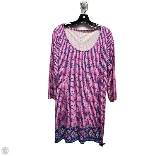 Dress Designer By Lilly Pulitzer In Pink & Purple, Size: L