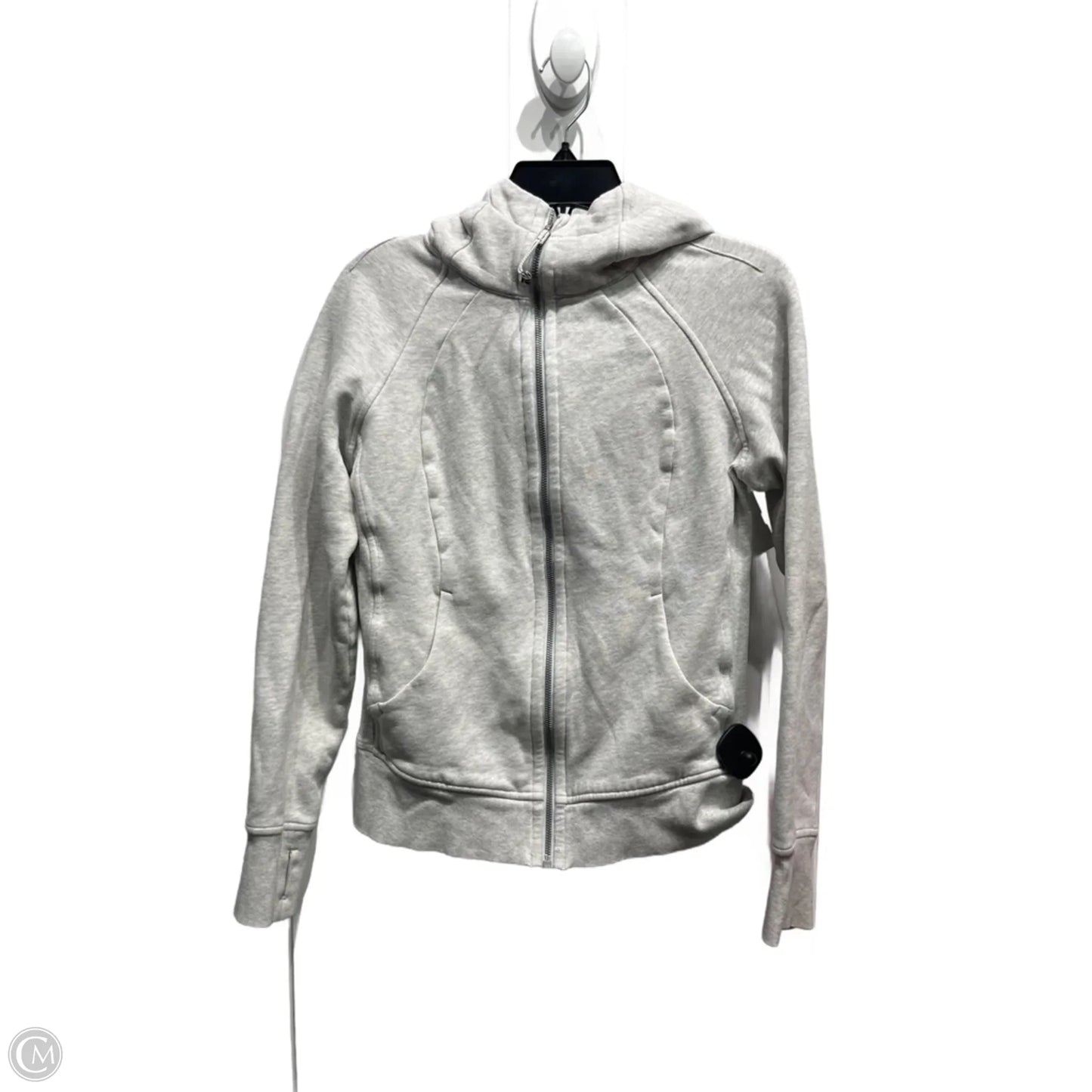 Athletic Jacket By Lululemon In Grey, Size: 6