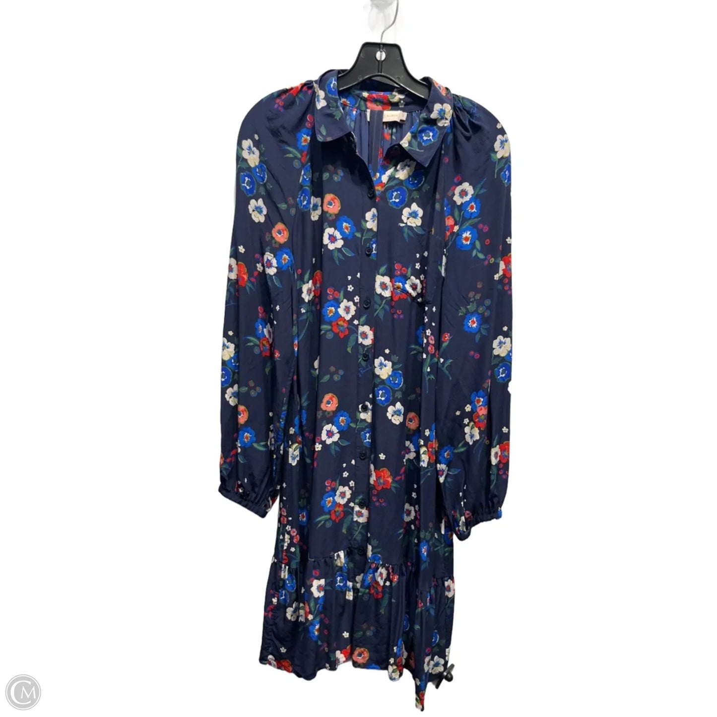 Dress Designer By Tory Burch In Blue & White, Size: 12