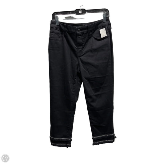 Jeans Cropped By Chicos In Black Denim, Size: S