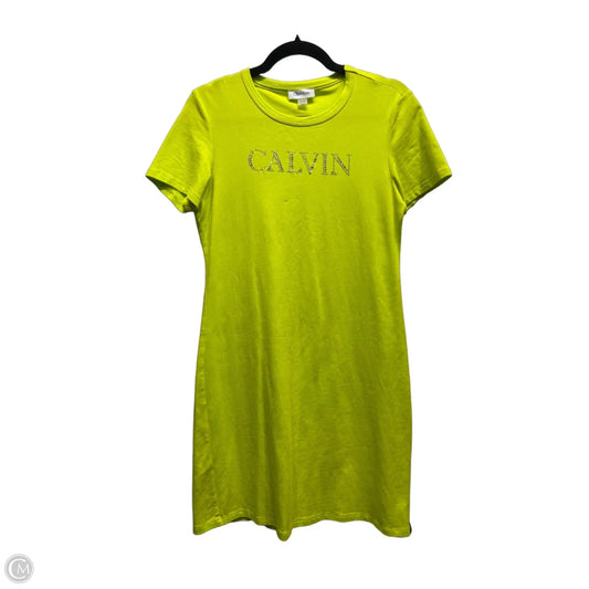 Dress Casual Short By Calvin Klein In Yellow, Size: S