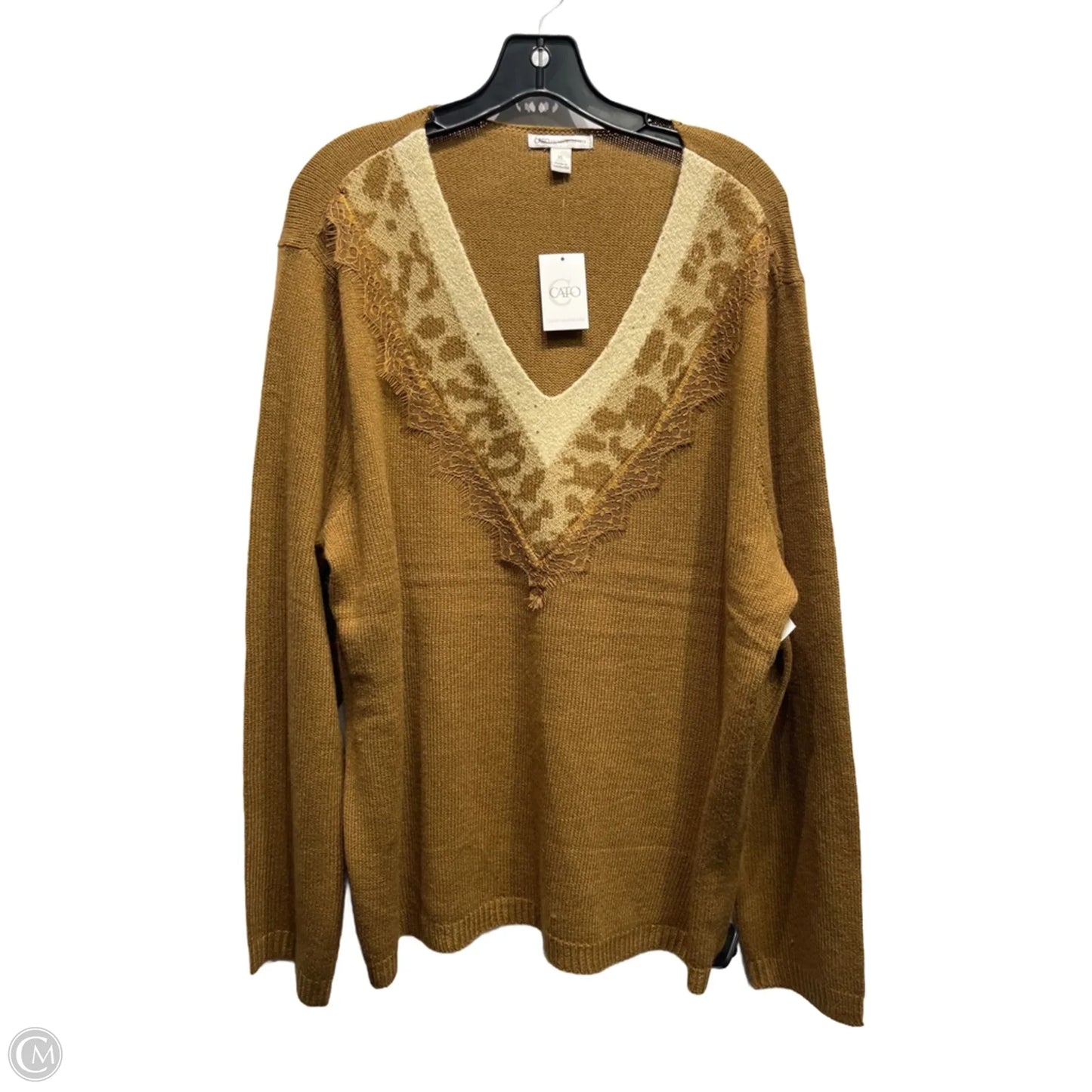 Sweater By Cato In Brown, Size: Xl