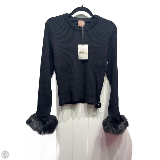 Top Long Sleeve By Mumu In Black, Size: Xl