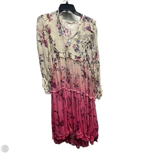 Dress Party Short By Anthropologie In Cream & Red, Size: 4