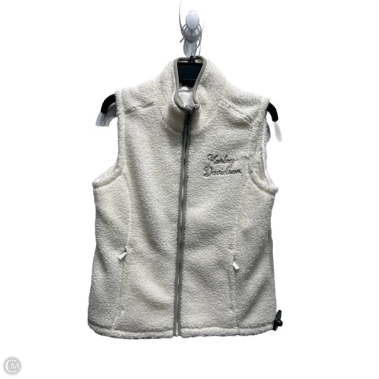 Vest Faux Fur & Sherpa By Harley Davidson In White, Size: M