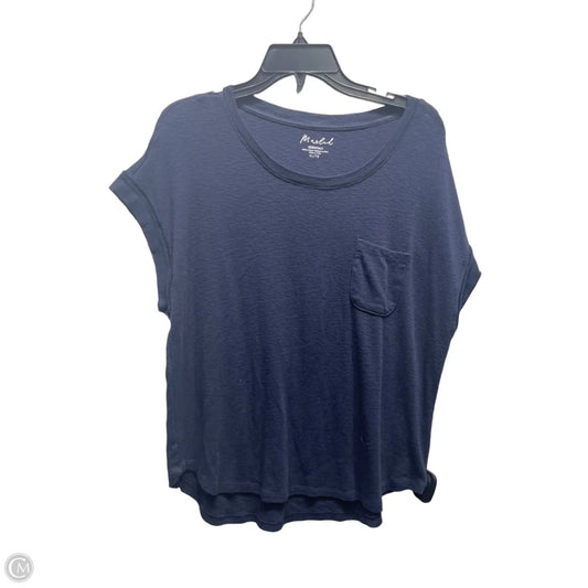 Top Short Sleeve Basic By Marled In Navy, Size: Xl