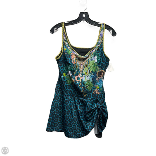 Swimsuit By Clothes Mentor In Green & Purple, Size: L