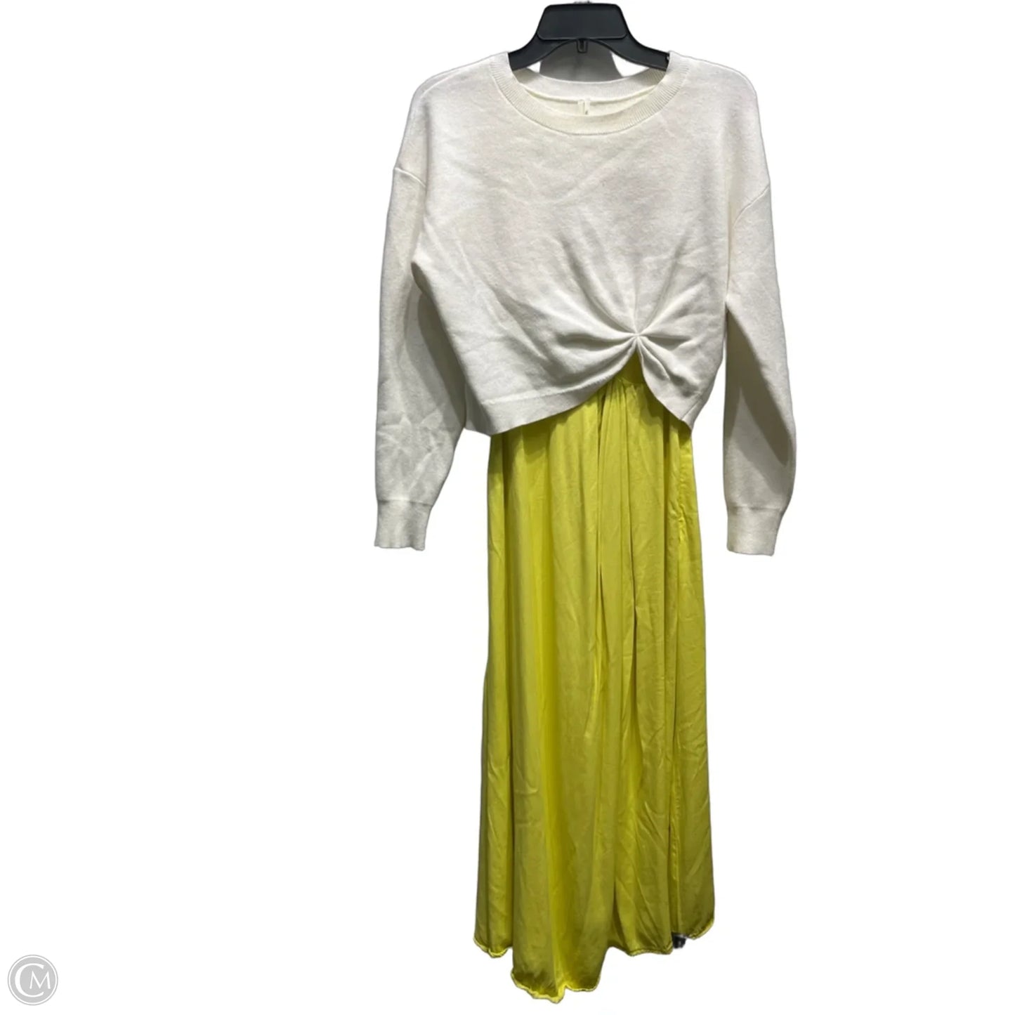 Dress Set 2pc By Anthropologie In White & Yellow, Size: Xs