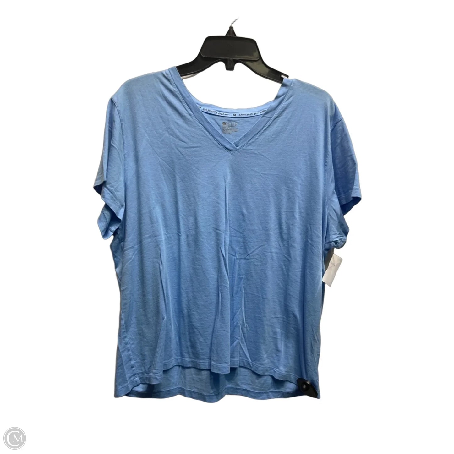 Top Short Sleeve Basic By Hue In Blue, Size: Xl