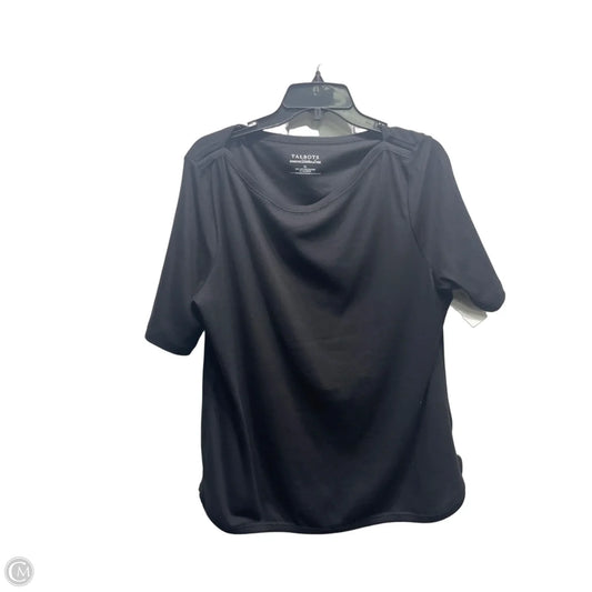 Top Short Sleeve By Talbots In Black, Size: Xl