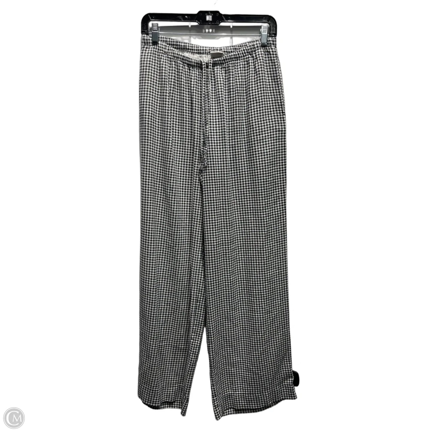 Pants Linen By A New Day In Black & White, Size: S
