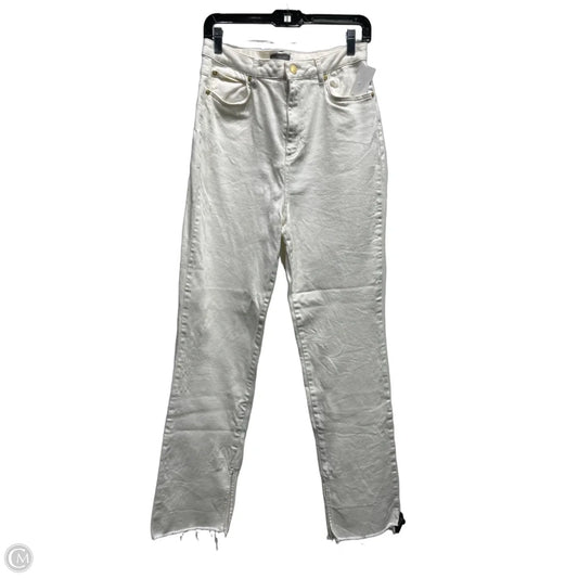 Jeans Straight By Clothes Mentor In White Denim, Size: 14
