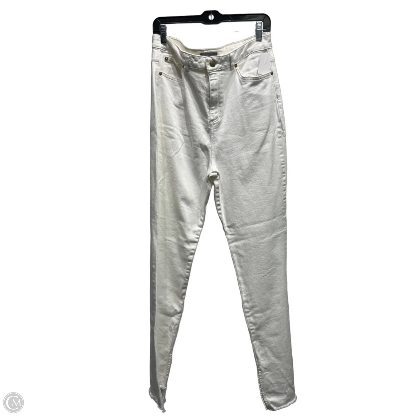 Jeans Straight By Clothes Mentor In White Denim, Size: 14