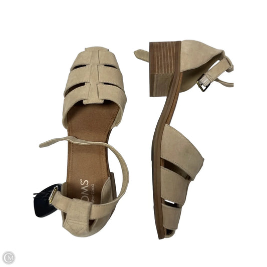 Shoes Heels Block By Toms In Tan, Size: 10
