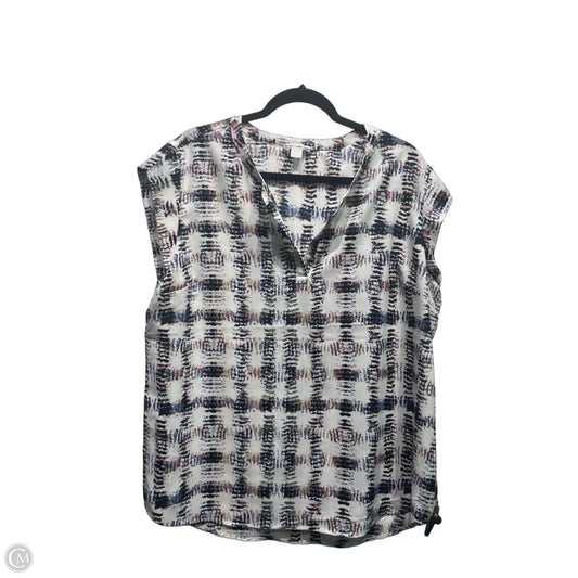 Top Short Sleeve By Dalia Collection In Black & Purple, Size: Xl