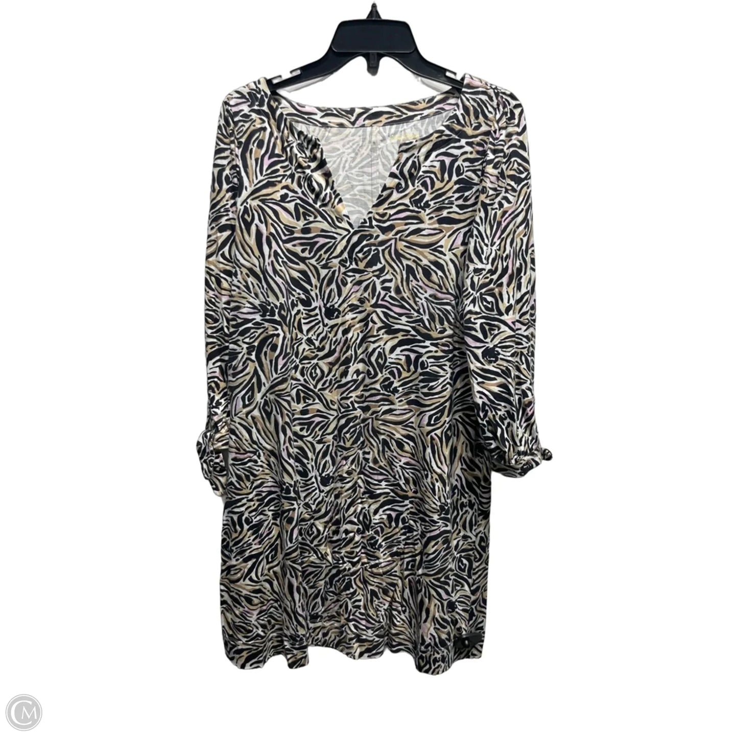 Dress Designer By Lilly Pulitzer In Black & Tan, Size: M