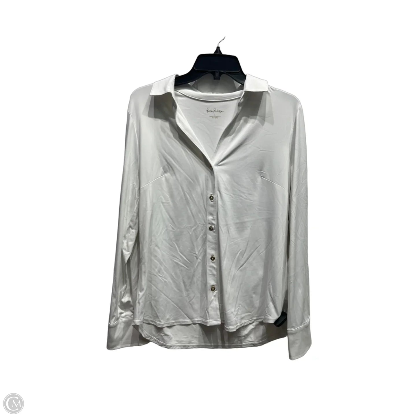 Top Long Sleeve Designer By Lilly Pulitzer In White, Size: L