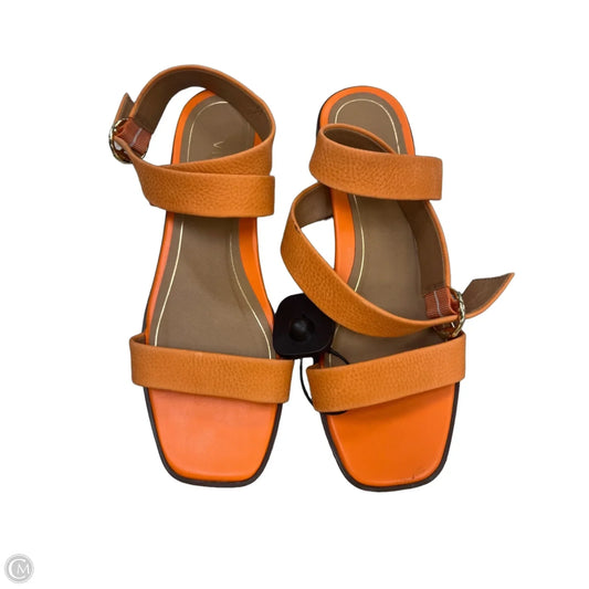 Sandals Flats By Vionic In Orange, Size: 10