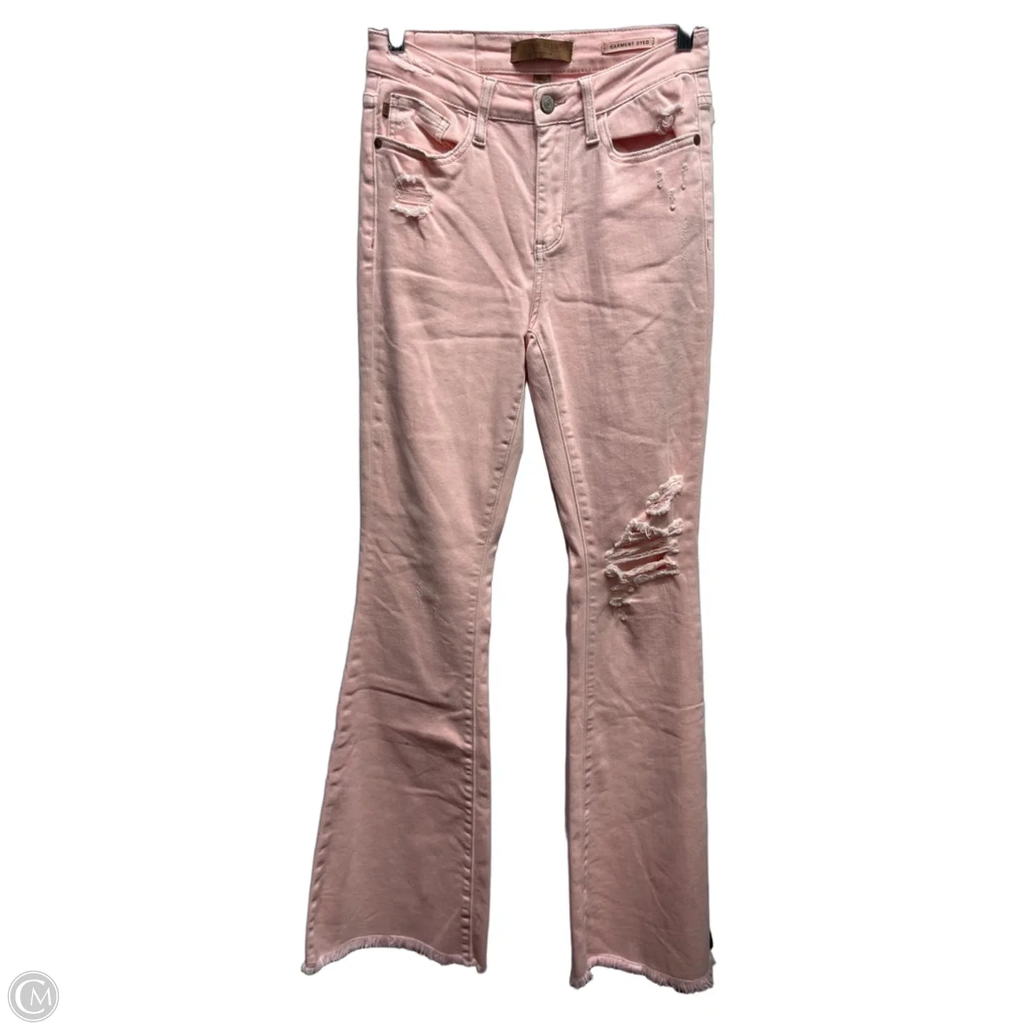 Jeans Flared By Judy Blue In Pink Denim, Size: 2