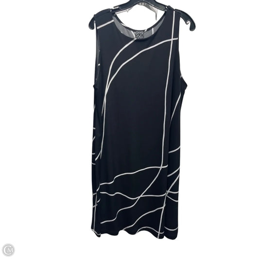 Dress Casual Short By Clara Sun Woo In Black & White, Size: 1x