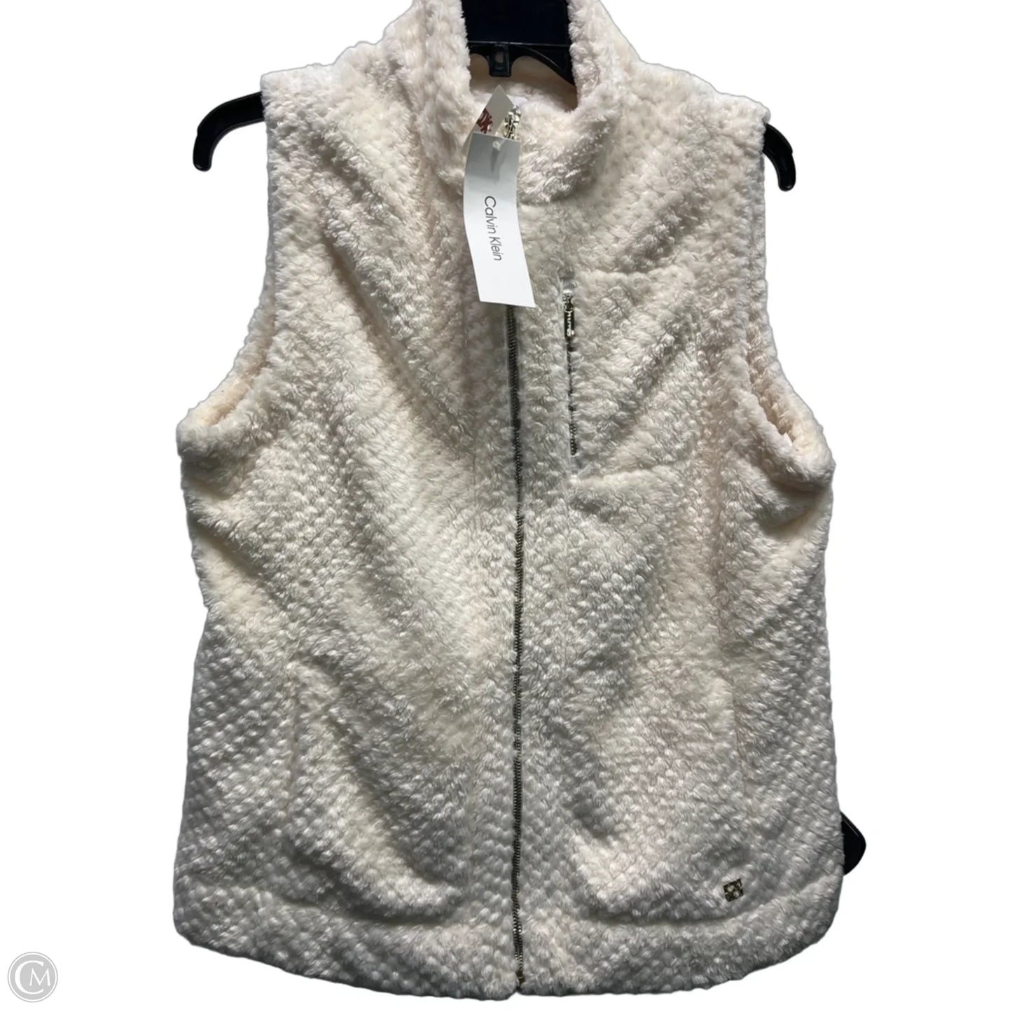 Vest Fleece By Calvin Klein In Cream, Size: L