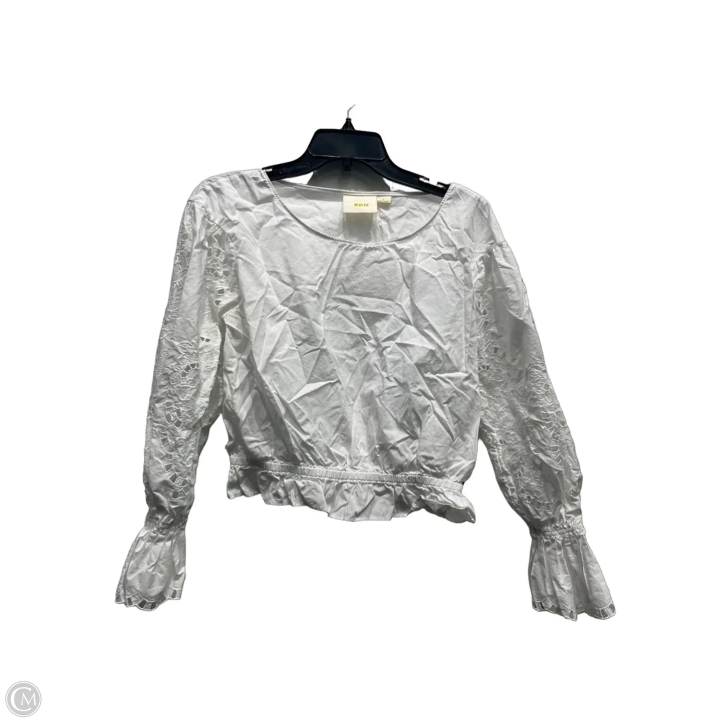 Top Long Sleeve By Maeve In White, Size: S