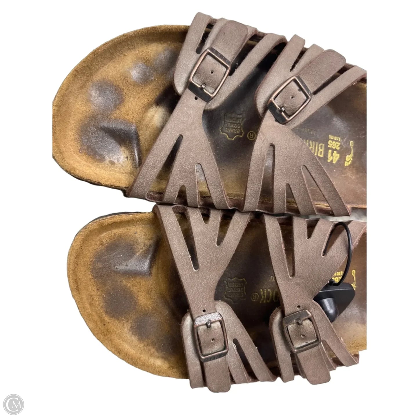 Sandals Flats By Birkenstock In Brown, Size: 10